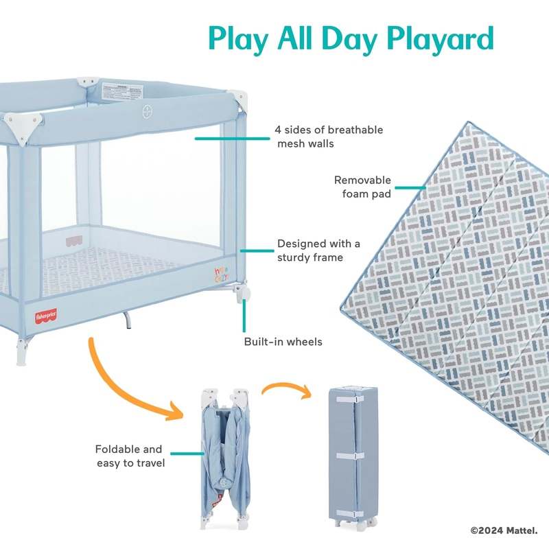 Fisher - Price Play All Day Baby Playard (Moon Mist) - Kidsy