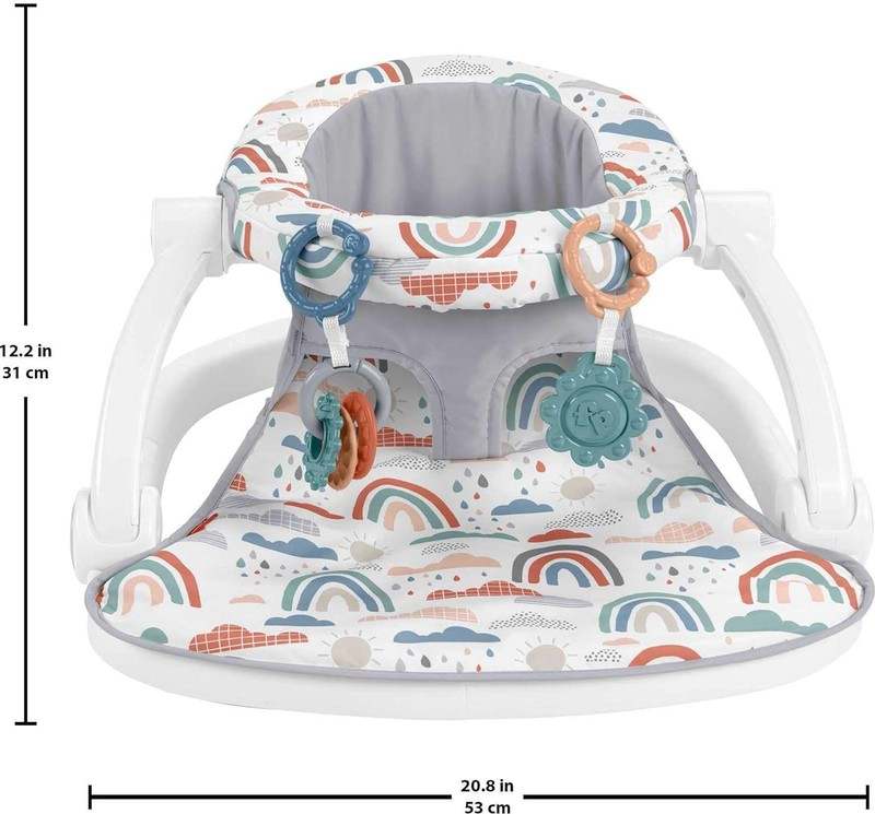 Fisher Price Sit Me Up Floor Seat (Rainbow Shower) - Kidsy