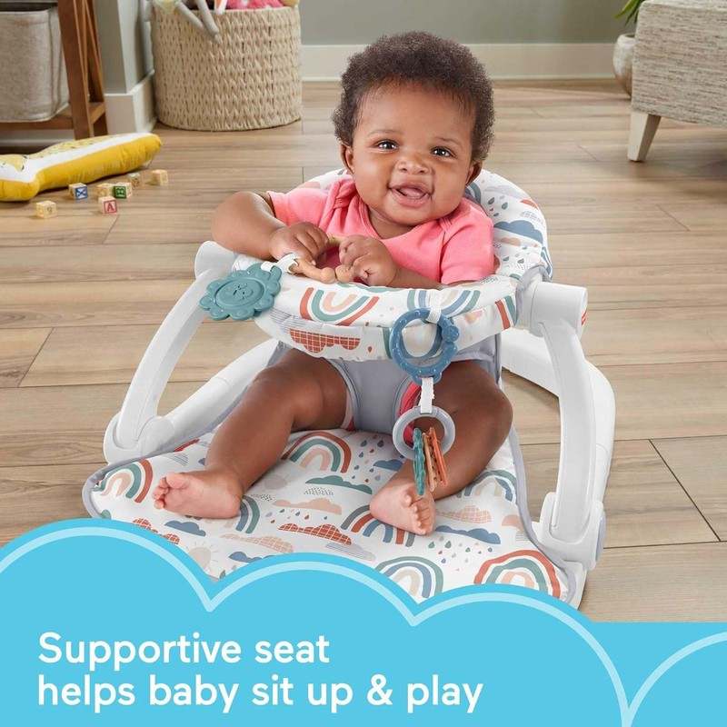 Fisher Price Sit Me Up Floor Seat (Rainbow Shower) - Kidsy