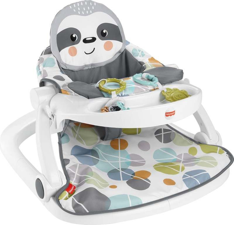 New Fisher-Price Sit-Me-Up Portable Floor Seat with Snack Tray & Toys