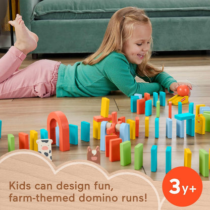 Fisher - Price Wood Domino Run Playset (70 Pieces) - Kidsy