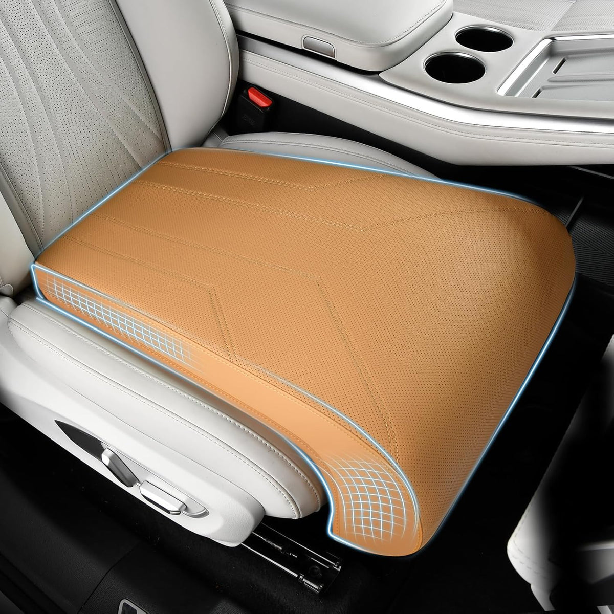 FLORICH Car Seat Extender Leg Extender Support Cushion for Driver Seats Office Chair (Brown) - Kidsy