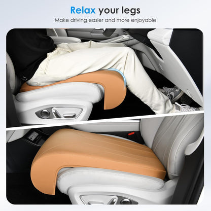 FLORICH Car Seat Extender Leg Extender Support Cushion for Driver Seats Office Chair (Brown) - Kidsy
