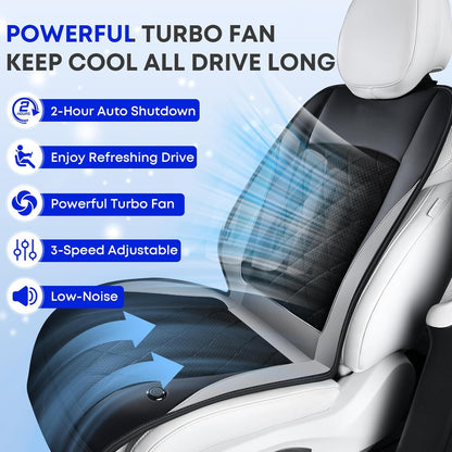 FLORICH Cooling Car Seat Cover with 8 Turbo Fans (Grey) - Kidsy