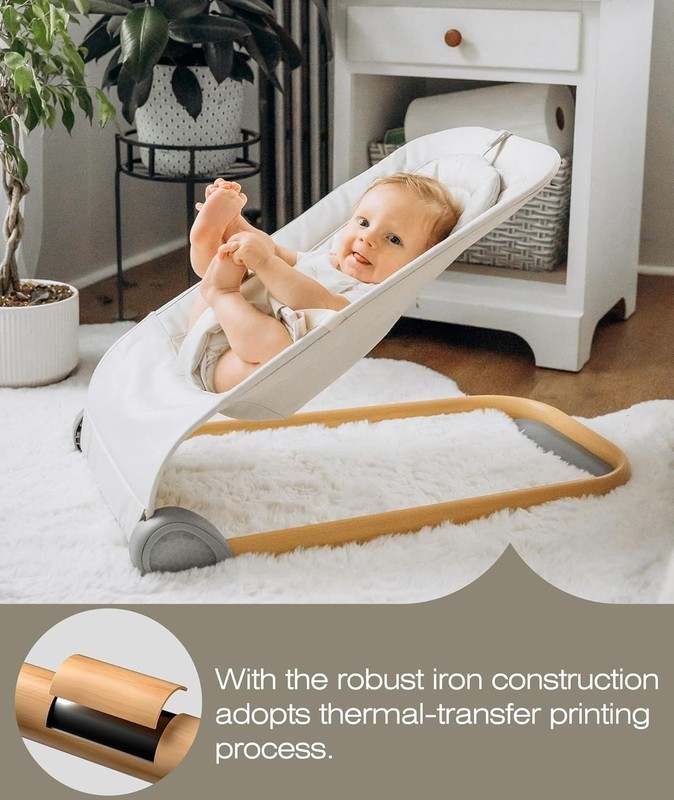 Fodoss Baby Portable Bouncer Seat (Beige) - Kidsy