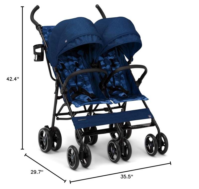 GAP babyGap Classic Side - by - Side Double Stroller (Navy Camo) - Kidsy