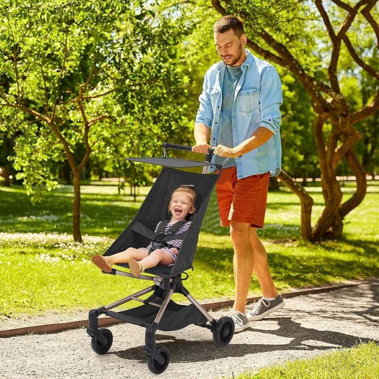 GarveeLife Lightweight Baby Stroller Under 10 lbs (Black) - Kidsy