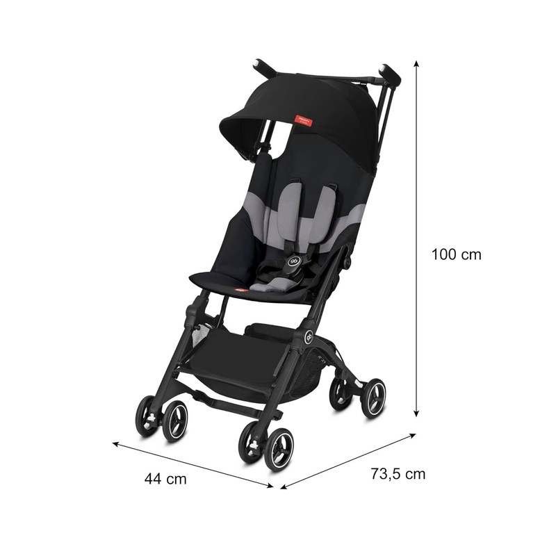 GB Pockit+ All - Terrain Compact Stroller (Velvet Black) - Kidsy