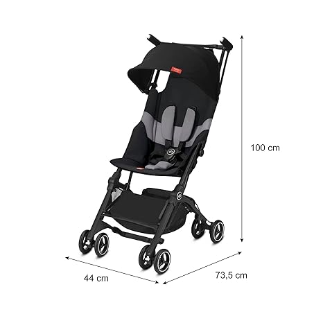 GB Pockit+ All - Terrain Travel Stroller (Velvet Black) - Kidsy