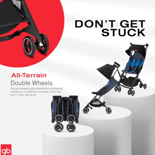 GB Pockit+ All - Terrain Ultra Compact Travel Stroller (Night Blue) - Kidsy