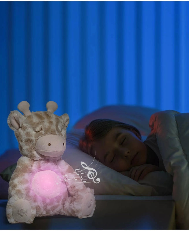 Geoffrey's Toy Box 10" Soothing Giraffe Plush Stuffed Animal Toy with LED Lights and Sound - Kidsy