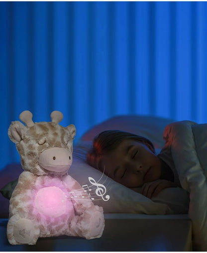 Geoffrey's Toy Box 10" Soothing Giraffe Plush Stuffed Animal Toy with LED Lights and Sound - Kidsy