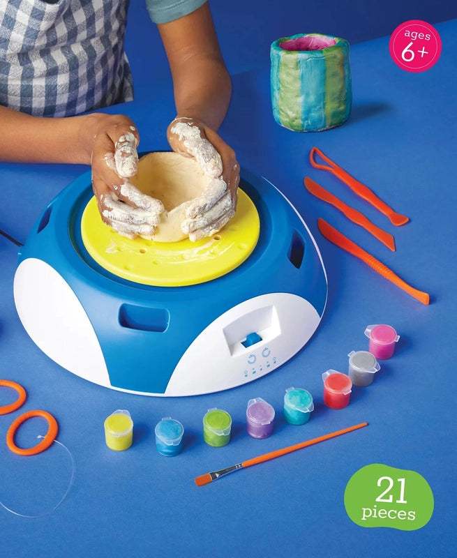 Geoffrey's Toy Box Clay Art Studio Motorized Pottery Wheel Set - Kidsy