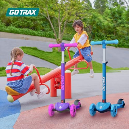 Gotrax KS1 Kids Kick Scooter LED Lighted Wheels and 3 Adjustable Height Handlebars (Purple) (Copy) - Kidsy