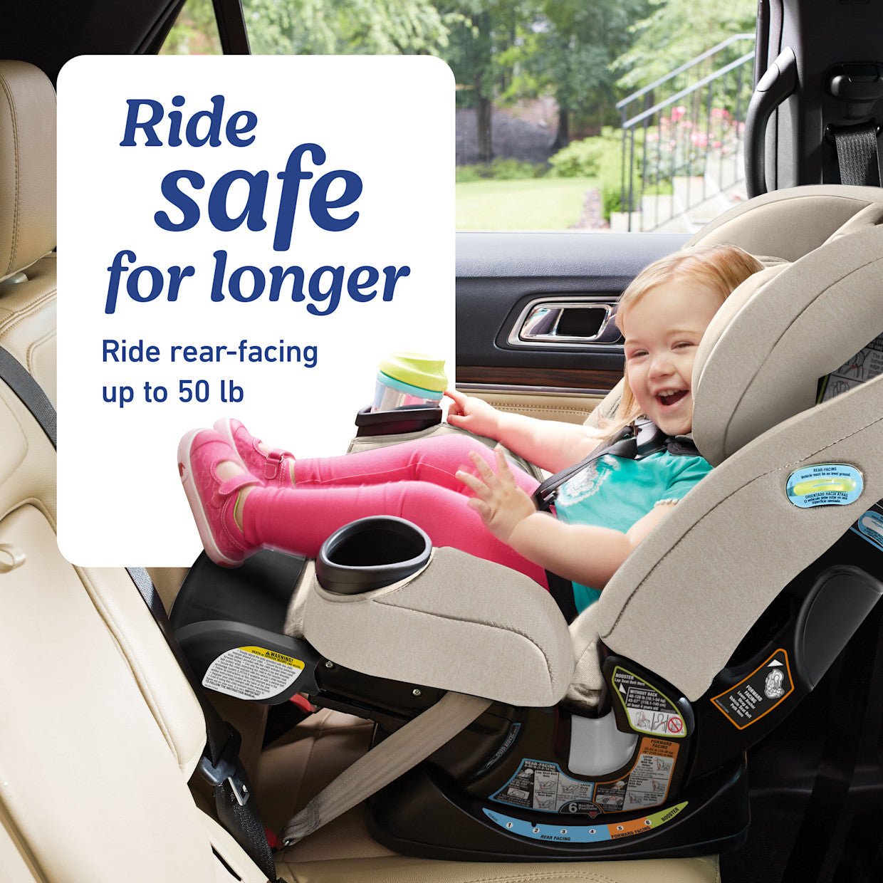 Graco 4Ever Extend2Fit DLX Car Seat (Soft Almond) - Kidsy