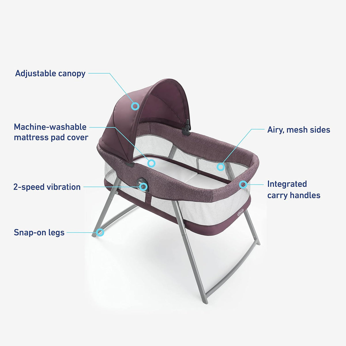 Graco DreamMore 2-in-1 Portable Bassinet (Bella) - Kidsy