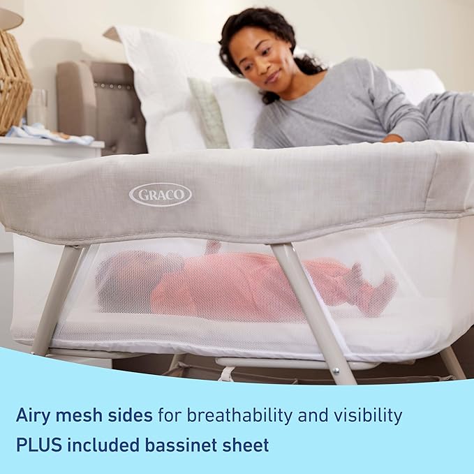 Graco DreamMore Bedside Bassinet (Willow) - Kidsy