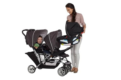 Graco DuoGlider Lightweight Double Stroller (Glacier) - Kidsy