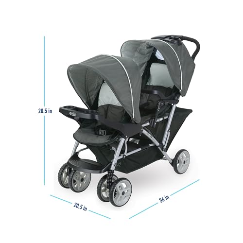 Graco DuoGlider Lightweight Double Stroller (Glacier) - Kidsy