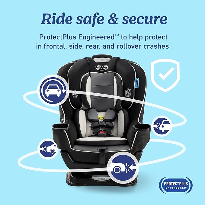 Graco Extend2Fit 2 - in - 1 Convertible Car Seat (Gotham) - Kidsy