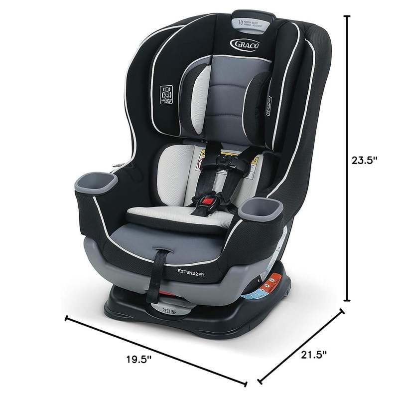 Graco Extend2Fit 2 - in - 1 Convertible Car Seat (Gotham) - Kidsy