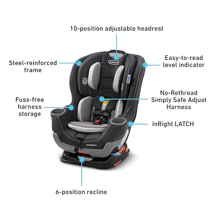 Graco Extend2Fit 2 - in - 1 Convertible Car Seat (Redmond) - Kidsy