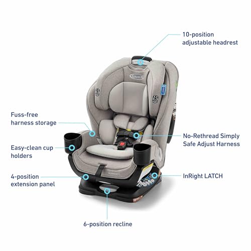 Graco Extend2Fit 3 - in - 1 Convertible Car Seat (Ashten) - Kidsy