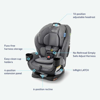Graco Extend2Fit 3 - in - 1 Convertible Car Seat (Cullen) - Kidsy