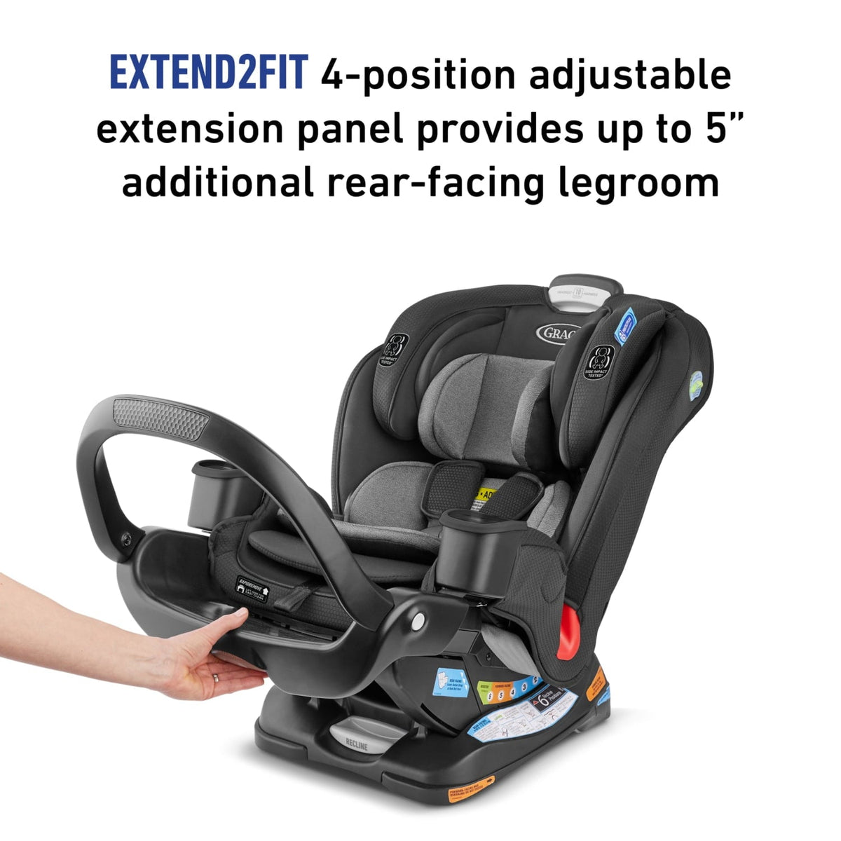Graco Extend2Fit 3 - in - 1 Convertible Infant Toddler Car Seat (Prescott) - Kidsy
