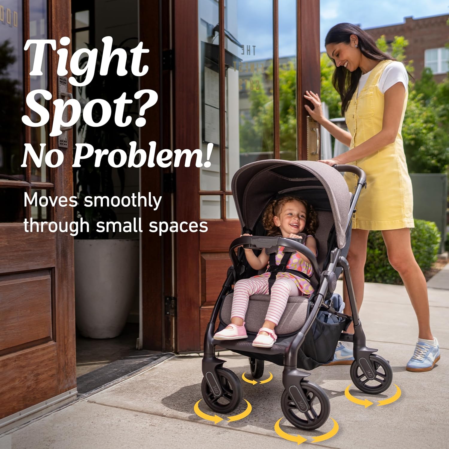 Graco Merge Stroller - Swivel Wheel Baby Stroller (Sable) - Kidsy