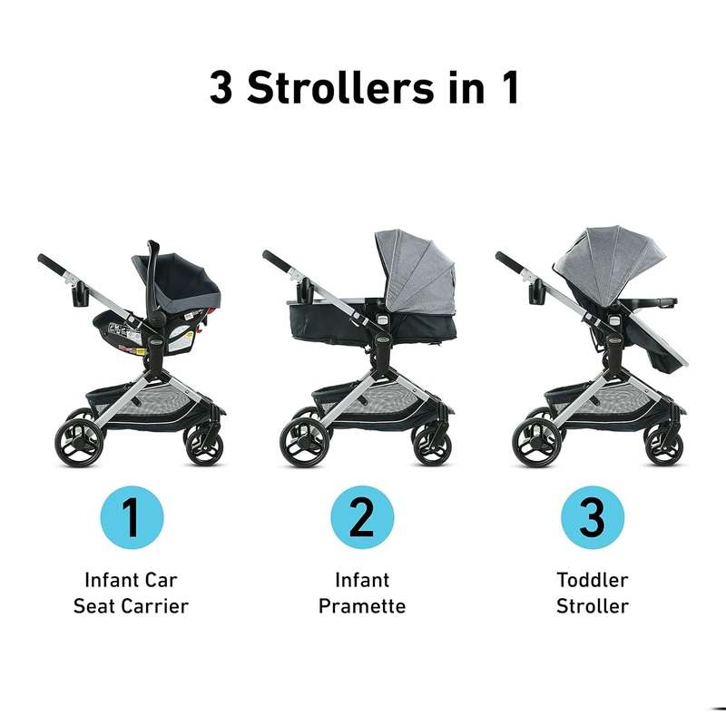 Graco Modes Nest DLX 3 - in - 1 Travel System (Raven) - Kidsy