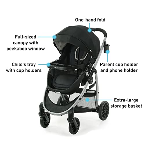 Graco Modes Pramette Baby Stroller with True Pram Mode (Pierce) - Kidsy