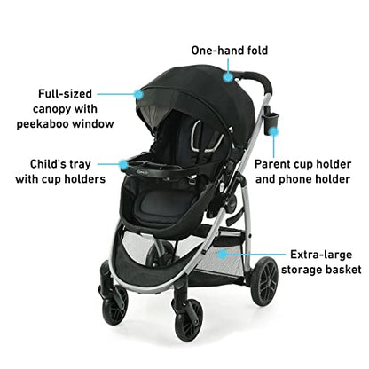 Graco Modes Pramette Baby Stroller with True Pram Mode (Pierce) - Kidsy