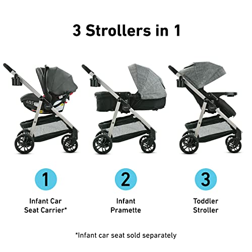 Graco Modes Pramette Baby Stroller with True Pram Mode (Pierce) - Kidsy