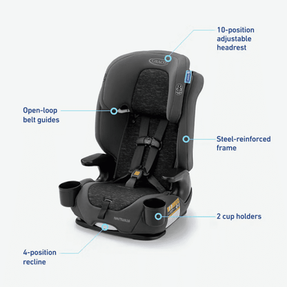 Graco® Nautilus® 2.0 3 - in - 1 Harness Booster Car Seat (Crane) - Kidsy