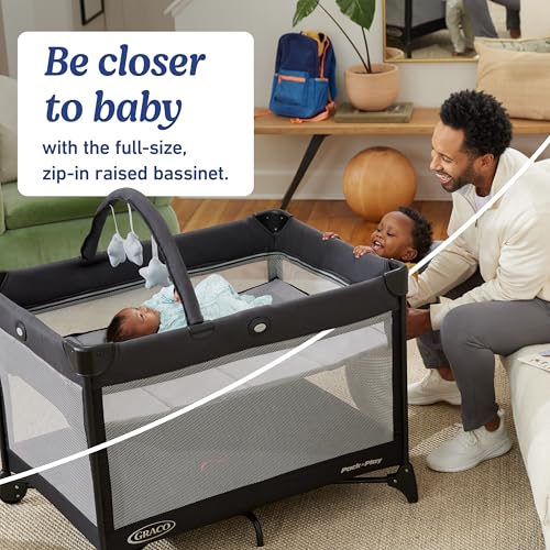 Graco On The Go Pack 'n Play Playard with Bassinet (Reeves) - Kidsy