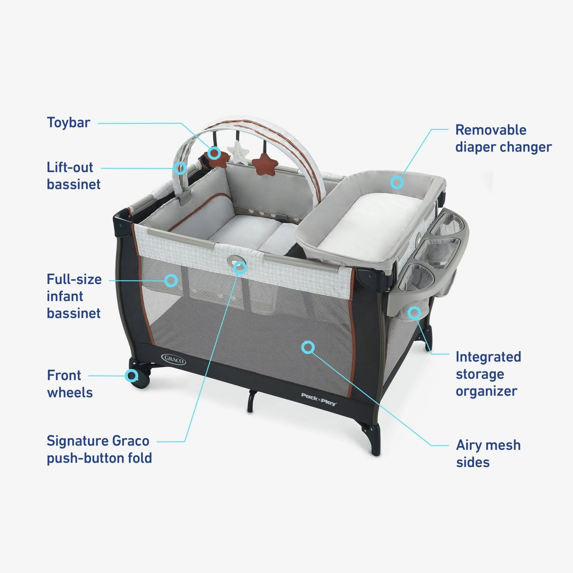 Graco Pack ‘n Play Anywhere Dreamer Playard (Marlo) - Kidsy