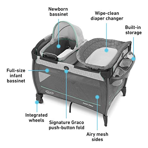 Graco Pack 'n Play Close2Baby Bassinet Playard (Derby) - Kidsy
