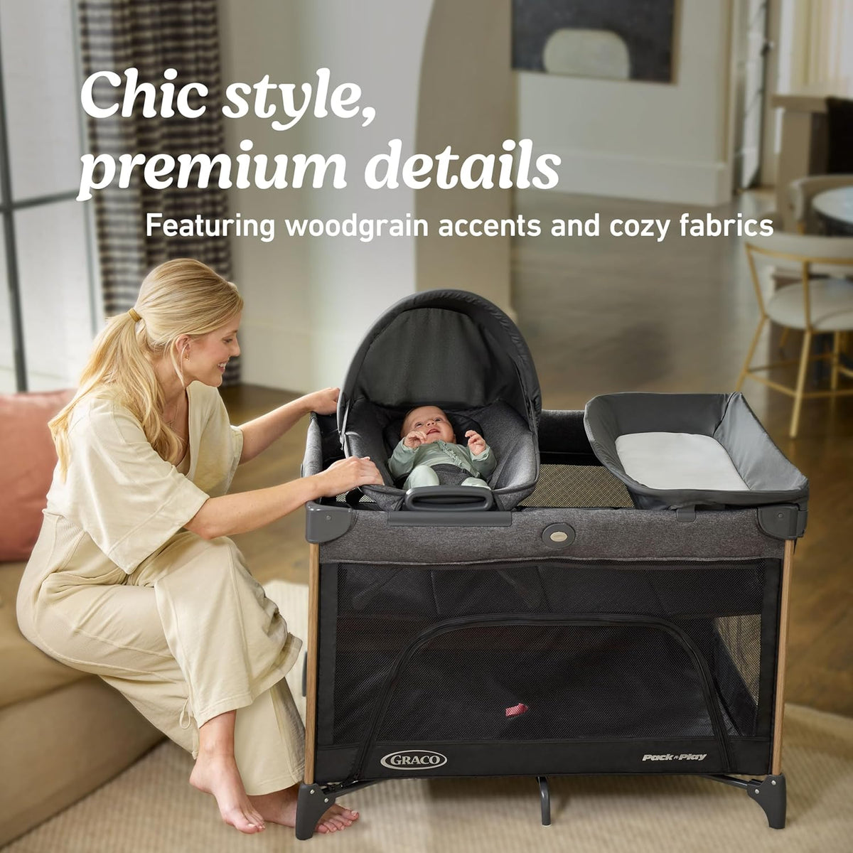 Graco Pack n’ Play Close2Baby Playard with Baby Bassinet (Milan) - Kidsy
