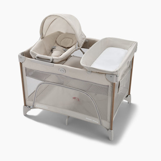 Graco Pack N' Play Close2Baby Seat Lux Playard (Soft Almond) - Kidsy