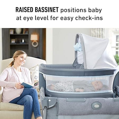 Graco Pack n Play Dome LX Playard with Baby Bassinet (Redmond) - Kidsy