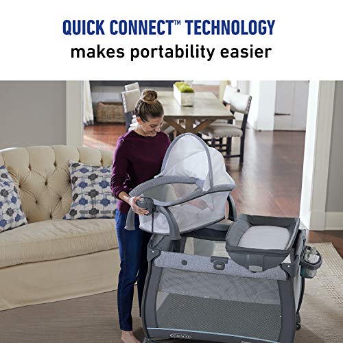 Graco Pack 'n Play Quick Connect Portable Bassinet Playard (Alex) - Kidsy
