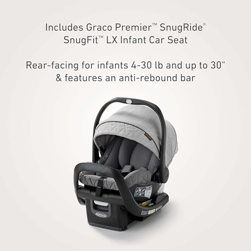 Graco Premier Merge Travel System | Includes SnugRide SnugFit 35 LX Infant Car Seat (Midtown) - Kidsy