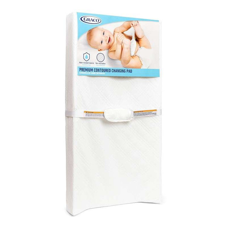 Graco Premium Contoured Changing Pad (White) - Kidsy