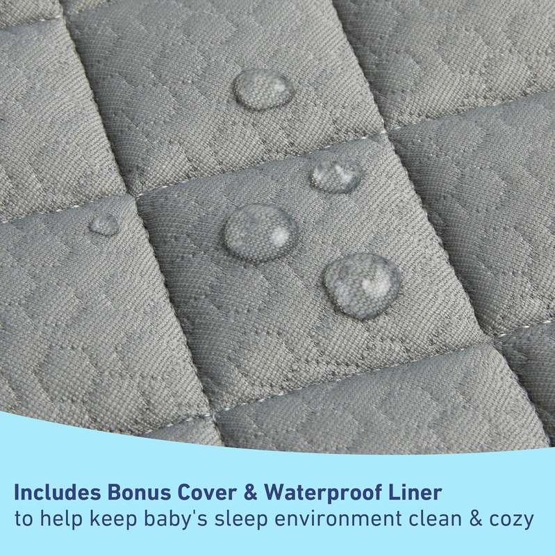 Graco Premium Oval Contoured Changing Pad with Bonus Cover and Water (White) - Kidsy