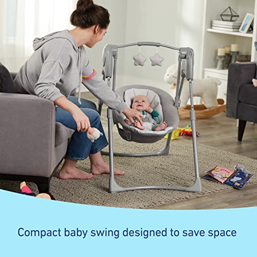 Graco Slim Spaces Compact Baby Swing (Reign) - Kidsy