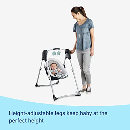 Graco Slim Spaces Compact Baby Swing (Reign) - Kidsy
