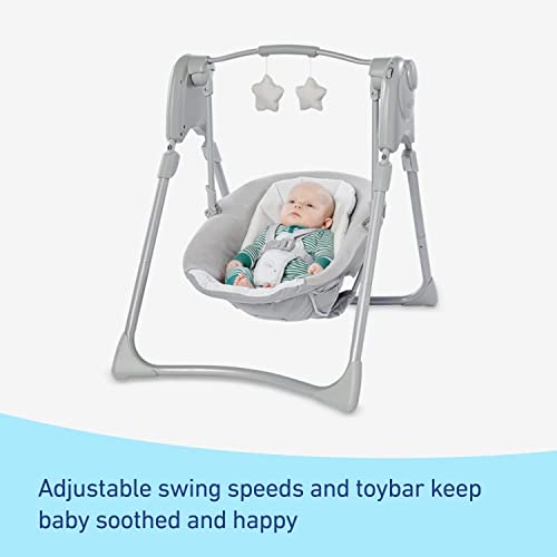 Graco Slim Spaces Compact Baby Swing (Reign) - Kidsy