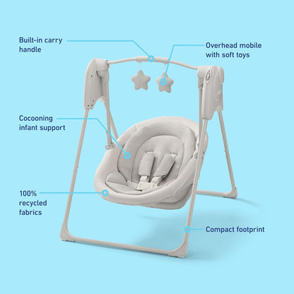 Graco Slim Spaces Compact Baby Swing (Tate) - Kidsy