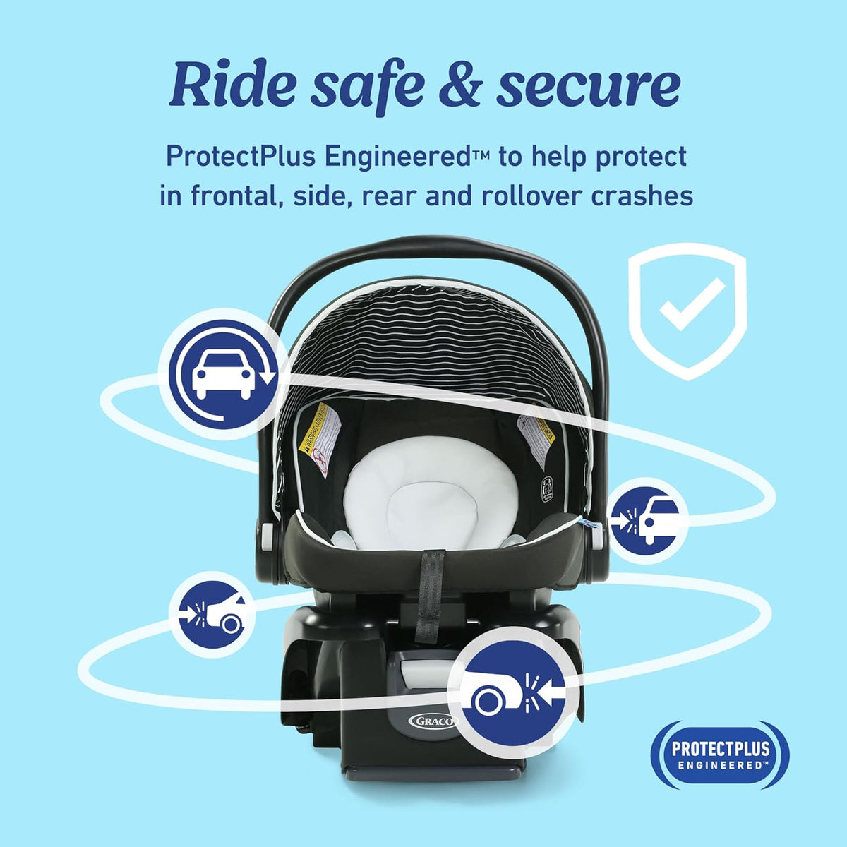 Graco SnugRide Lite LX Infant Car Seat (Lilac Mod) - Kidsy